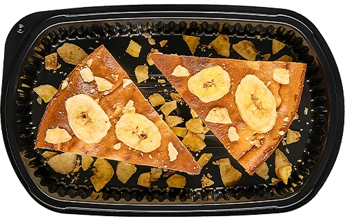 Cottage cheese pie with banana