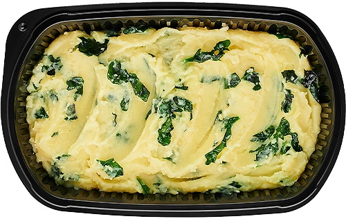 Mashed potatoes with spinach