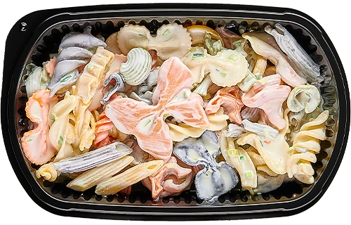 Pasta medley with vegetarian cream sauce