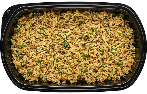 Brown rice with sesame dressing