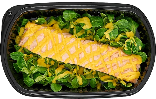 Salmon fillet with spicy mango sauce