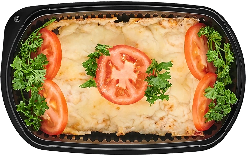 Turkey fillet baked with tomatoes and cheese