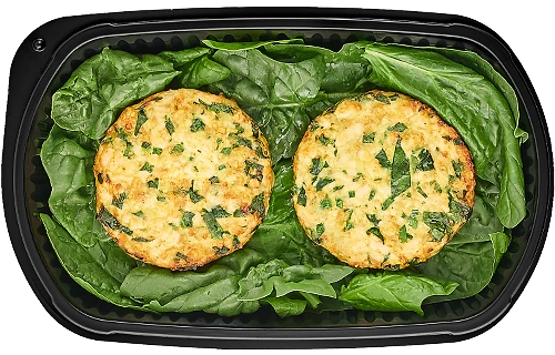 Chicken burgers with spinach