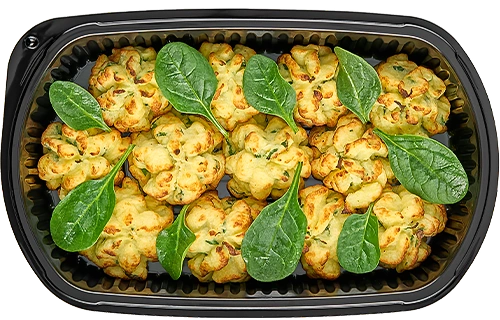 Mashed potato rosettes with Cheddar