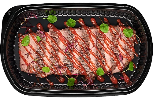 Beef steak with raspberry BBQ