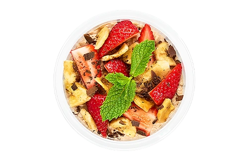 Strawberry banana oat pudding