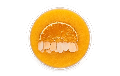 Chia pudding with orange and passion fruit