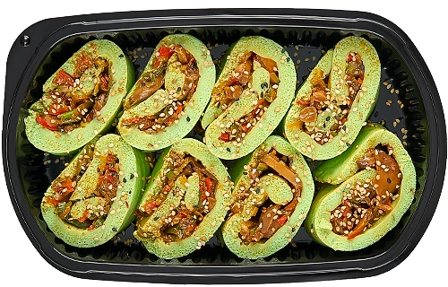 Wasabi egg roll slices